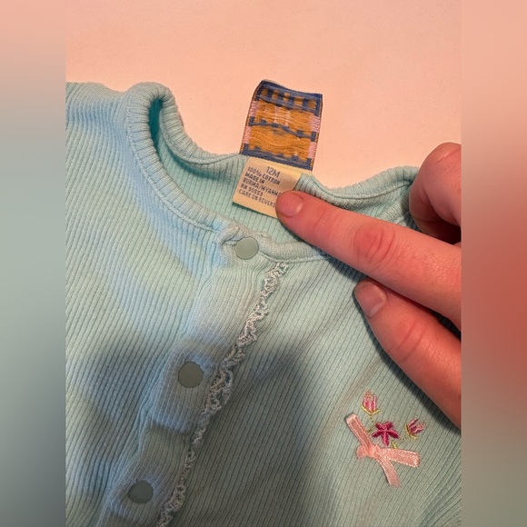 Vintage Baby Blue Tee 9-12m - Picture 3 of 3